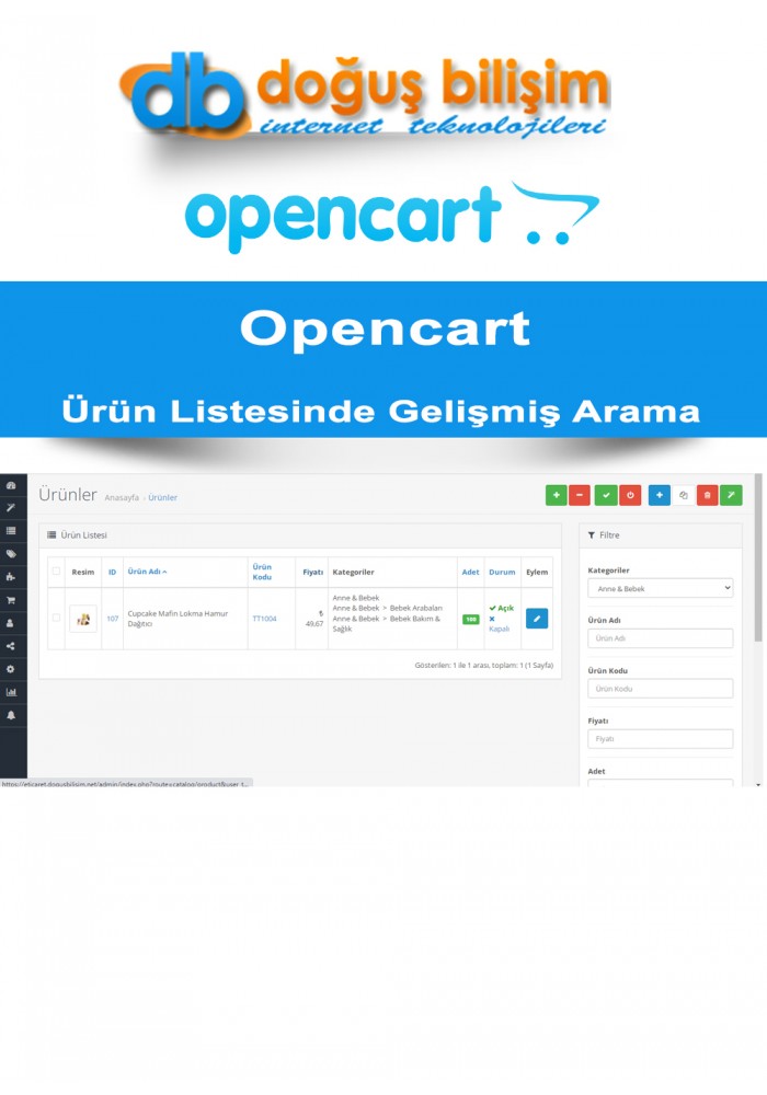Opencart Ürün Listesinde Gelişmiş Arama Sistemi Modülü